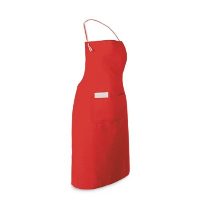 CHIVES APRON in Cotton & Polyester (150 G & M²) in Red