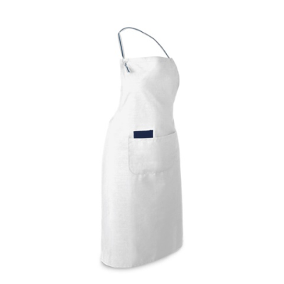 CHIVES APRON in Cotton & Polyester (150 G & M²) in White