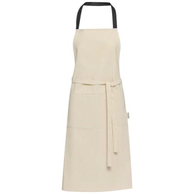 NIA 200 G & M² RECYCLED COTTON APRON in Solid Black