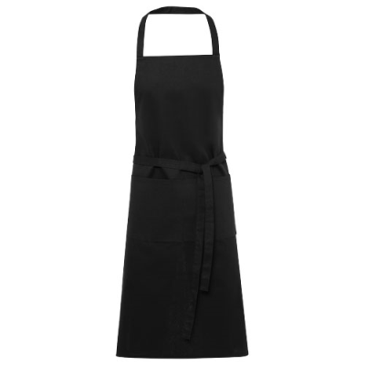 ORISSA 200 G & M² ORGANIC COTTON APRON in Solid Black