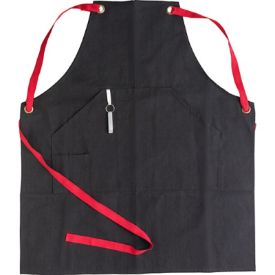 POLYESTER AND COTTON APRON in Red
