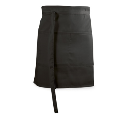 ROSEMARY BAR APRON in Cotton & Polyester (150 G & M²) in Black