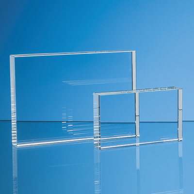 7,5CM x 12,5CM OPTICAL CRYSTAL RECTANGULAR AWARD, H OR V