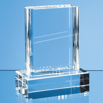 12,5CM OPTICAL CRYSTAL BOOK AWARD