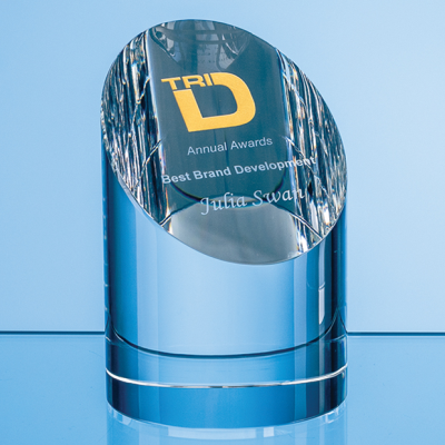 12CM OPTICAL CRYSTAL ZENITH CYLINDER AWARD