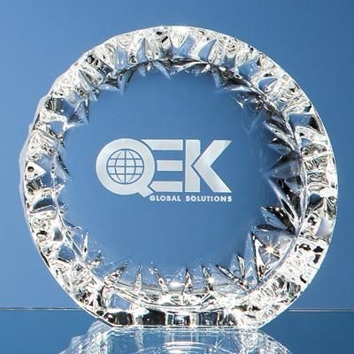 13CM MARIO CIONI LEAD CRYSTAL TECH ROUNDEL; PRESENTATION BOX: PB19