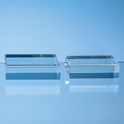 14CM x 9CM OPTICAL CRYSTAL RECTANGULAR BASE