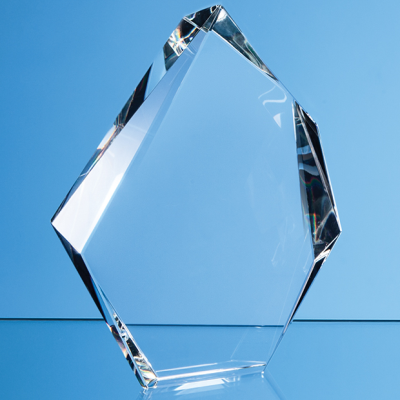 15CM OPTICAL CRYSTAL FACETTED ICE PEAK AWARD