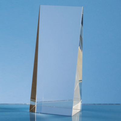 16,5CM OPTICAL CRYSTAL WEDGE RECTANGULAR AWARD