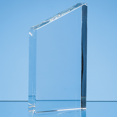 17,5CM OPTICAL CRYSTAL DIAGONAL SLOPE AWARD