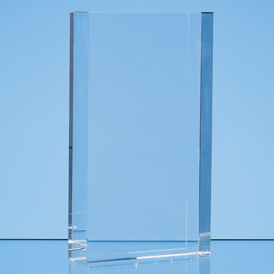 17CM x 10CM OPTICAL CRYSTAL RECTANGULAR AWARD, H OR V