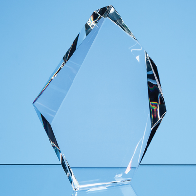 18CM OPTICAL CRYSTAL FACETTED ICE PEAK AWARD