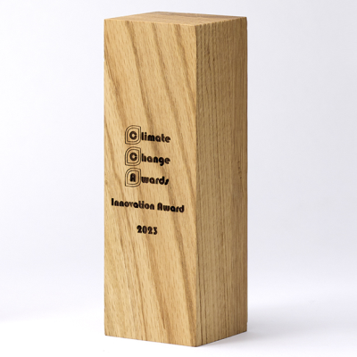 18CM x 6CM x 6CM BEECH WOOD SQUARE COLUMN AWARD 