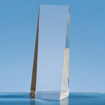 19,5CM OPTICAL CRYSTAL WEDGE RECTANGULAR AWARD