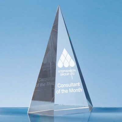 19CM OPTICAL CRYSTAL FACET POINT AWARD