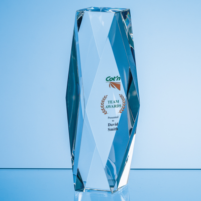 20,5CM OPTICAL CRYSTAL GENESIS COLUMN AWARD