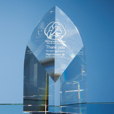 20CM OPTICAL CRYSTAL ARCH AWARD