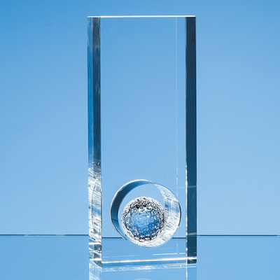 20CM OPTICAL CRYSTAL GOLF BALL in the Hole Award