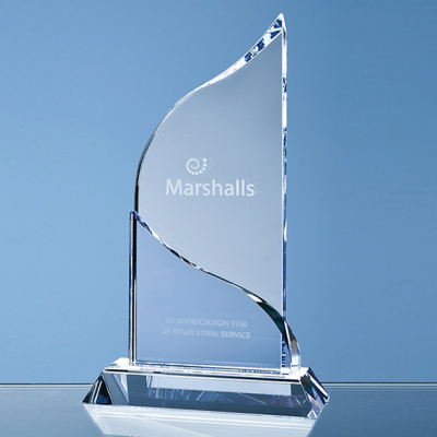 22CM OPTICAL CRYSTAL GRAND BLEU AWARD