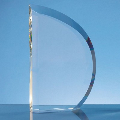 23CM OPTICAL CRYSTAL FACET CURVE AWARD