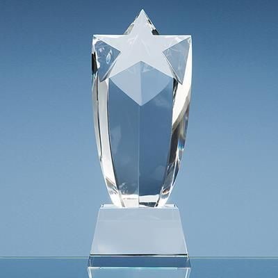 23CM OPTICAL CRYSTAL MOUNTED STARBURST AWARD