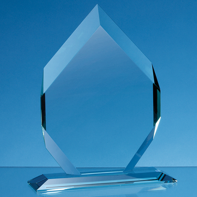 24CM x 17,5CM x 15MM JADE GLASS MAJESTIC DIAMOND AWARD