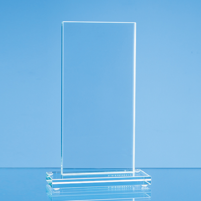 24CM x 9,5CM x 12MM JADE GLASS TALL RECTANGULAR AWARD