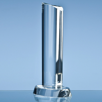 25,5CM OPTICAL CRYSTAL OVAL COLUMN AWARD