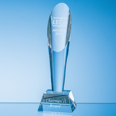 28CM OPTICAL CRYSTAL ENCORE COLUMN AWARD