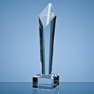 29CM OPTICAL CRYSTAL DIAMOND COLUMN AWARD