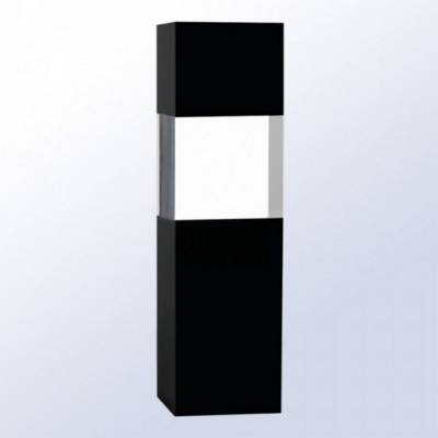 BLACK & CLEAR OPTICAL CRYSTAL COLUMN AWARD