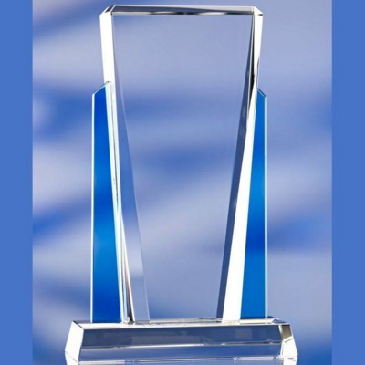 BLUE SIDES GLASS AWARD TROPHY