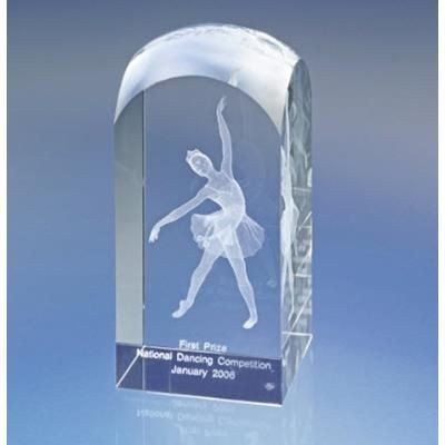 CLEAR TRANSPARENT CRYSTAL TOWER AWARD TROPHY