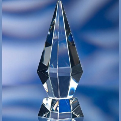 DIAMOND TOWER GLASS AWARD TROPHY