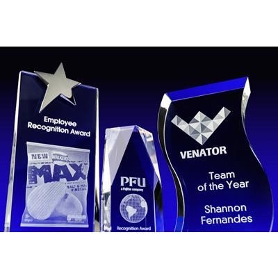 EMPLOYEE RECOGNITION CRYSTAL GLASS AWARDS & STAFF GIFT IDEA