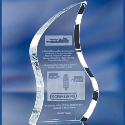 FLAME GLASS AWARD TROPHY