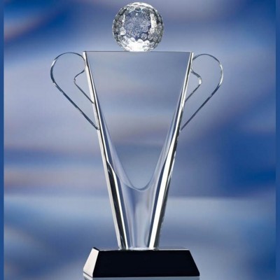 GOLF TROPHY GLASS AWARD TROPHY