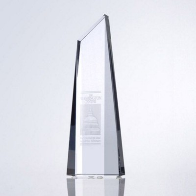 OPTICAL CRYSTAL GLASS POLYGON OBELISK AWARD