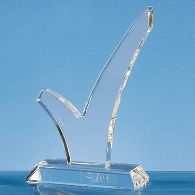 OPTICAL CRYSTAL GLASS TICK AWARD