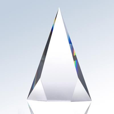 OPTICAL CRYSTAL GLASS TRIANGLE AWARD