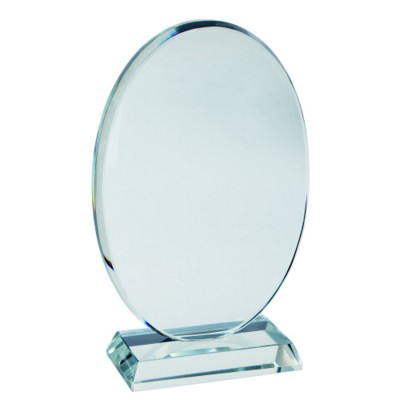 OVAL SHAPE GLASS TROPHY AWARD