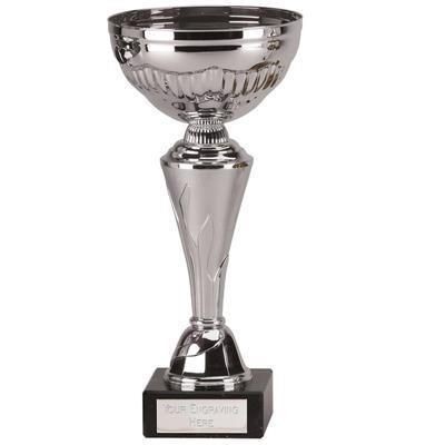 SILVER AWARD TROPHY CUP with Marble Base