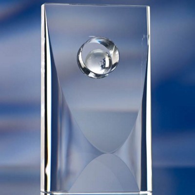 SPHERE IN TOWER GLASS AWARD TROPHY