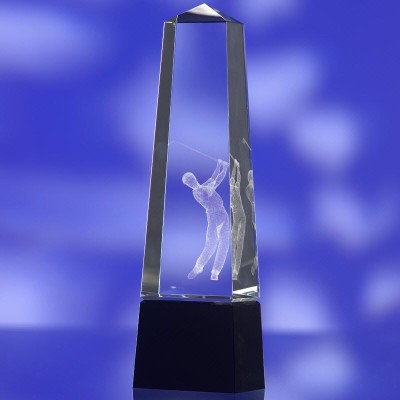 TALL TOWER GLASS AWARD TROPHY