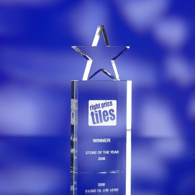 TOP STAR GLASS AWARD TROPHY