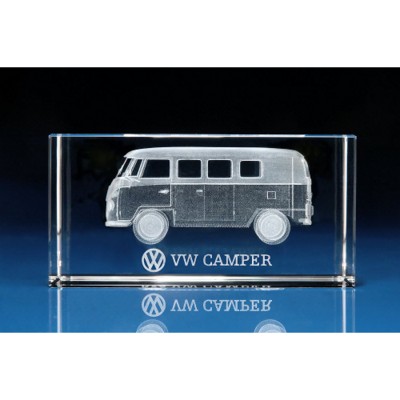 VW CAMPER VAN GIFT IDEAS 3D ENGRAVED in Crystal