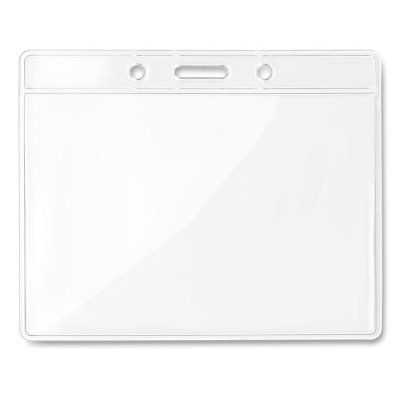 CLEAR TRANSPARENT BADGE 10CMX8CM in White