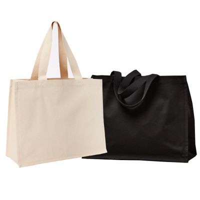 100% RECYCLED COTTON 220GSM CANVAS SHOPPER with Gusset