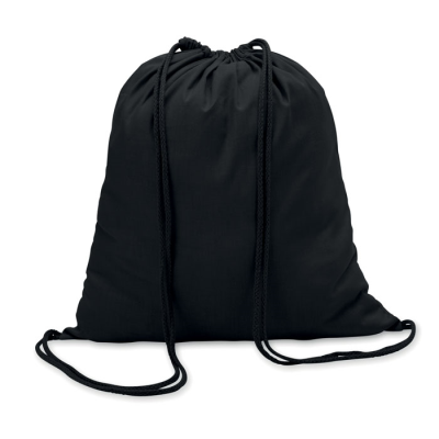 100GR & M² COTTON DRAWSTRING BAG in Black