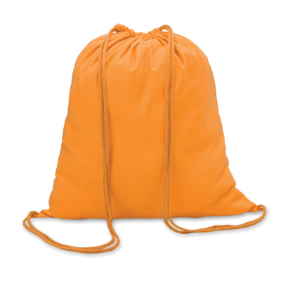 100GR & M² COTTON DRAWSTRING BAG in Orange